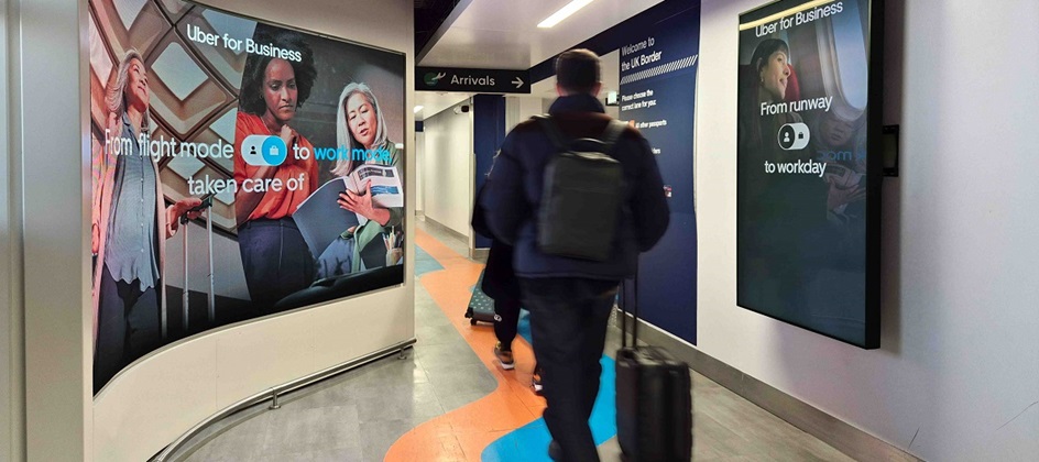 Uber for Business targets passengers at London City Airport with animated ad campaign